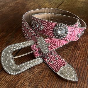 Pink Western Bling Belt